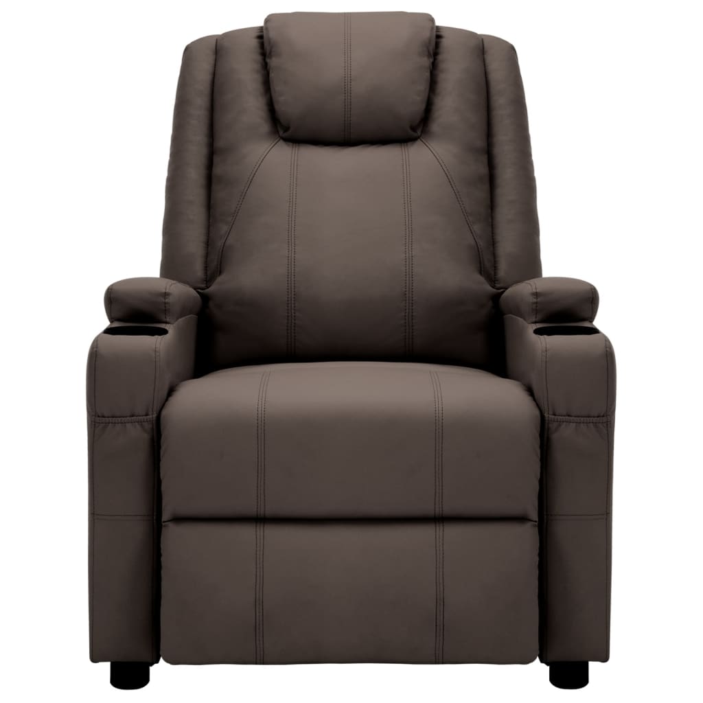 vidaXL Massage Chair Massaging Recliner Push Chair for Elderly Faux Leather