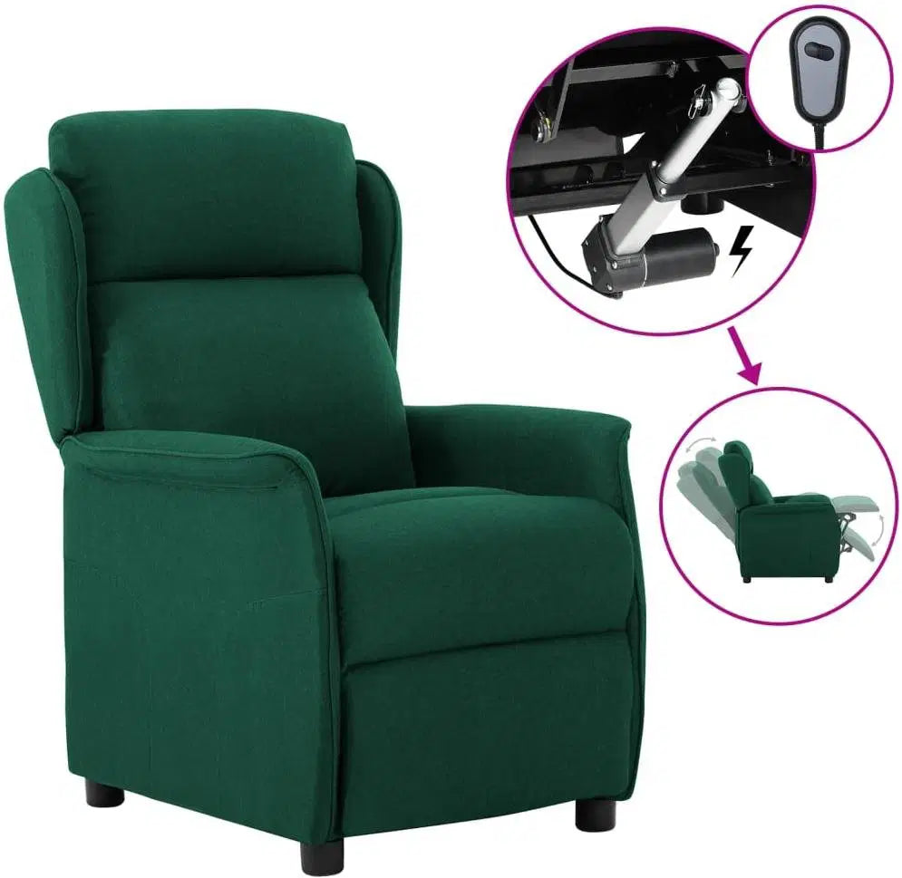 كرسي تدليك vidaXL Massage Recliner متحرك قابل للدفع مريح بعد العمل أو لكبارFabric