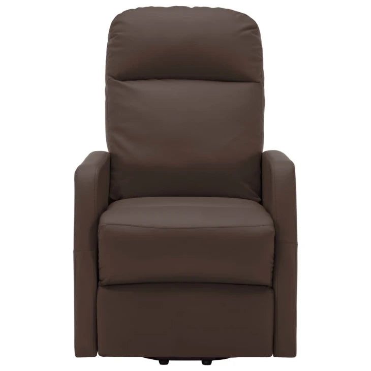 كرسي تدليك لون بني vidaXL Massage Recliner كرسي تدليك متحرك / قابل للدفع مريح بعد العمل أو لكبار السن