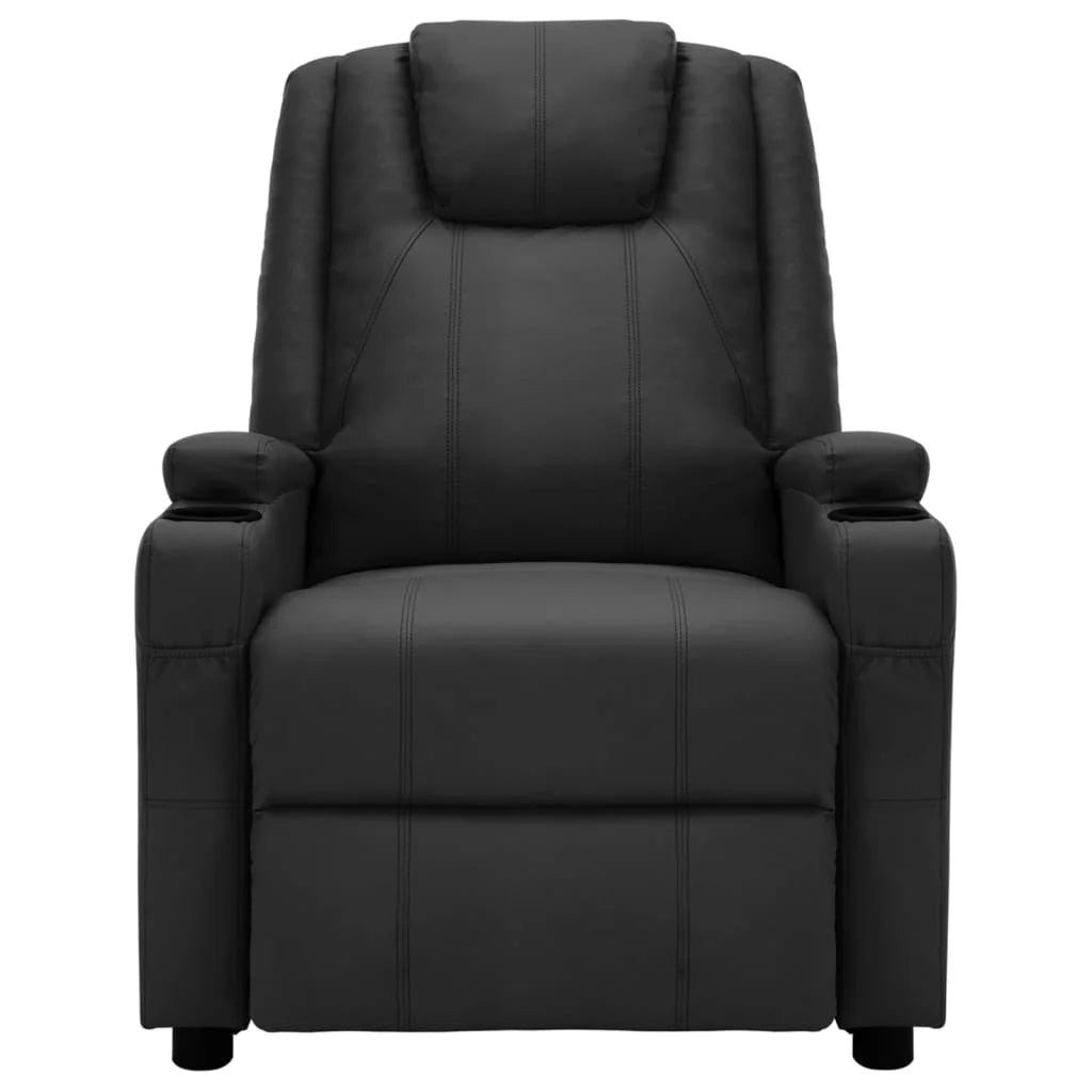 vidaXL Massage Chair Massaging Recliner Push Chair for Elderly Faux Leather 