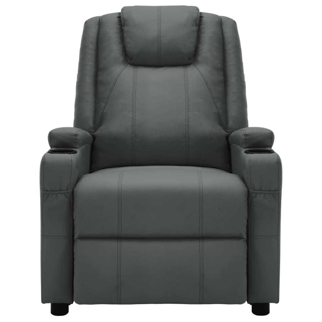 vidaXL Massage Chair Massaging Recliner Push Chair for Elderly Faux Leather 