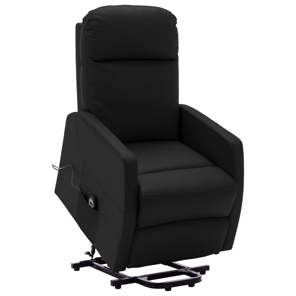 vidaXL Stand up Massage Chair automatic Cream Faux Leather مساج / وتحكم الكتروني كامل للظهر ومسند الارجل / مميز جدا لراحة كبار السن