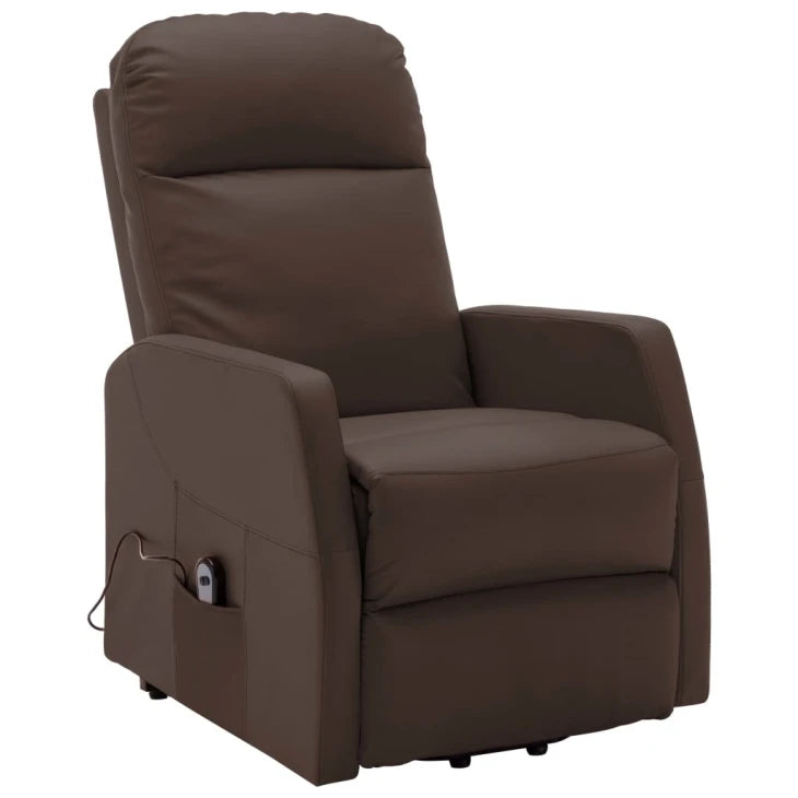كرسي تدليك لون بني vidaXL Massage Recliner كرسي تدليك متحرك / قابل للدفع مريح بعد العمل أو لكبار السن